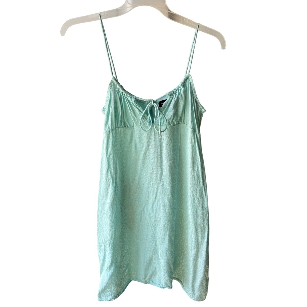 Motel Rocks Mini‎ Dress Womens S Mint Green Jacquard Fairycore Pastel Y2K Style